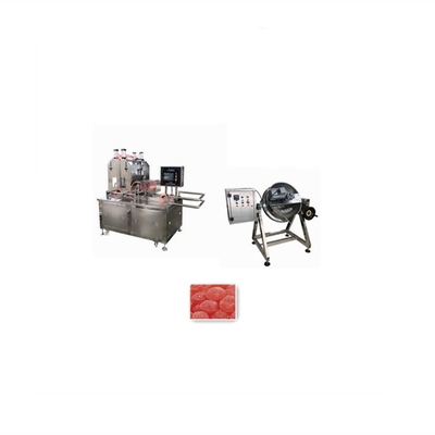 Máquina de depósito de doces de goma de 20 a 50 kg/h com operação semi-automática e potência de 3 kW