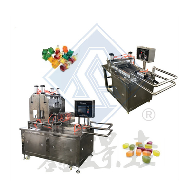 Linha de produção manual semiautomática de doces moles e duros doces gomosos com frutose