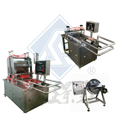 Máquina semi-automática de verter doces moles e duros para processo de formação de alta produtividade